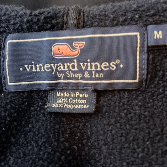 Vineyard Vines no navy blue zipper front whale hoodie - Picture 5 of 5